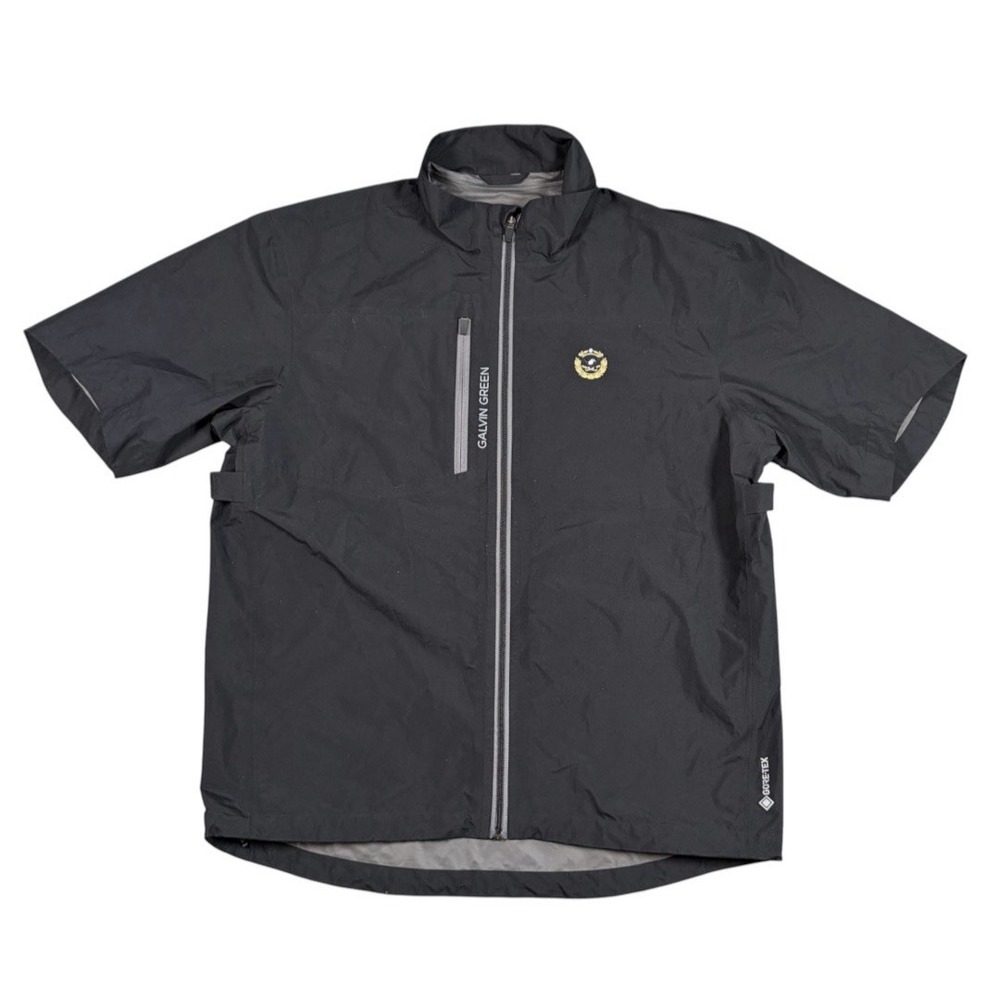 Galvin Green GORE-TEX Paclite Shell Short Sleeve Golf Jacket Sz L Black EUC